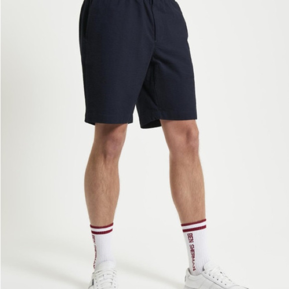 Ben Sherman Regular Fit Men's Navy Shorts, Size L
